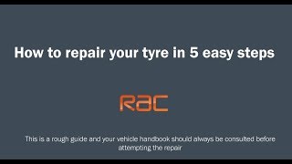 How to repair a flat tyre - in simple steps