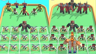 Craft Monster Merge War : Edition 2, Merge Chainsaw Craft Battle, 3d Merge