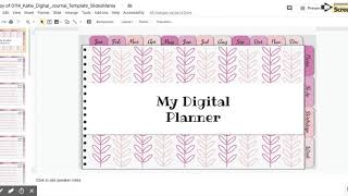 Free Digital Planner with hyperlinks for Google Slides or PowerPoint