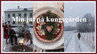 Min jul på kungsgården: Dukning, matprepp, klappar, eldkorg & glögg 🎅🏻❄️