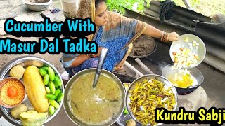 Cucumber With Masur Dal Tadka/Cucumber Dal Recipe/Spicy Tendli Fry/Masurdal Tadka#ayushicookingvlogs