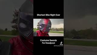 Shortest Bike Night Ever LoL 😂 New Fake Swords ⚔️ As Marvel Deadpool Then Rain 🌧️ 🏃‍♂️ 🏃 🏃‍♀️