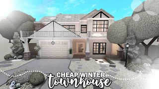 BLOXBURG: cheap 2-story winter townhouse 100k l tour + speedbuild