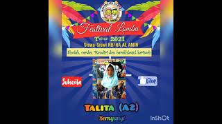 Festival lomba |Online| 2021-Lomba Kreasi-Bernyanyi- Talita(A2)- KB/RA AL AMIN KRA