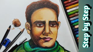 How to draw Iswar Chandra Vidyasagar Drawing/ Iswar Chandra Vidyasagar Potrait Drawing step by step.