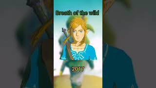 How Link changed over the years #zelda #botw #breathofthewild