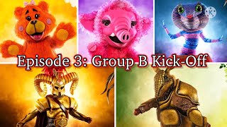 Masked Singer Season 7 Battles | Episode 3: Group B Kick-Off