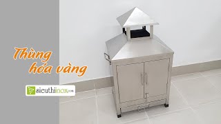 Thùng hóa vàng inox | sieuthiinox.com