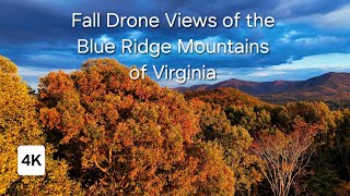 Fall Drone Views of the Blue Ridge Mountains in Roanoke County, VA | 4K