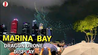 🇸🇬4K -  The Legend of the Dragon Gate Drone Show with 1500 Drones | Marina Bay Sands Singapore