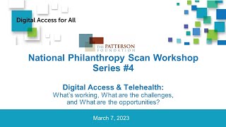 TPF National Philanthropy Scan Workshop #4: Digital Access and Telehealth