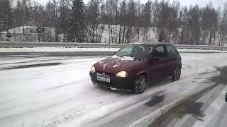 opel corsa b winter drift 2016