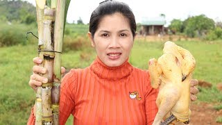 Awesome Cooking Chicken With Suger Cane Recipe Delicious- Cook healthy Recipes- Village Food Factory