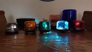 My collection from Federal signal firebeam clear, Amber, green, blue and red