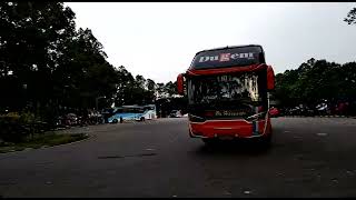 Sapaan dari Kru Bus ANS 023 dan Bus Po Haryanto DUGEM505 eks Putera Mulya