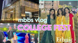 College Fest, MBBS Vlog 🥳🎉Ethnic Day (1) #mbbs #mbbslife #medico #neet #college #festa #vlog