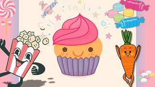 Sweet Picnic Day |Candy, Cupcake, Carrot, & Popcorn Singalong| #JunooToon