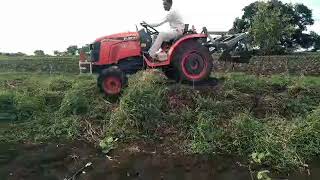 kubota B2741S tractor demo in cotton Pali कुबोटा 27 hp ट्रॅक्टरने कापसातील मशागत