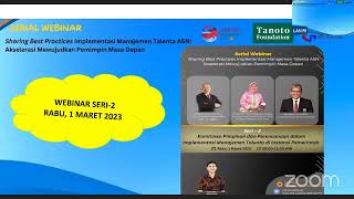 Webinar Seri 1: Manajemen Talenta: Pilar Merit System Dalam Mewujudkan Birokrasi Profesional