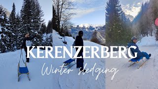 Kerenzerberg Winter Tobogganing | 7Km Easy Sledge Run near Zurich with the Best View