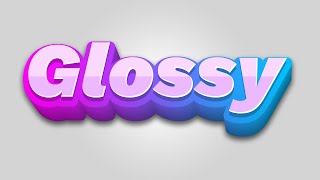 Glossy  3D Text - Photopea Tutorial Online