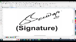 How To Digitize A Signature in CorelDRAW | How to remove background from a handwritten signature