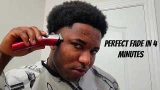 Perfect Fade Self-Haircut In 4 Minutes | How To Cut Men's Hair 2024