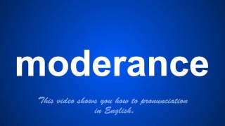 the correct pronunciation of moderatos in English.