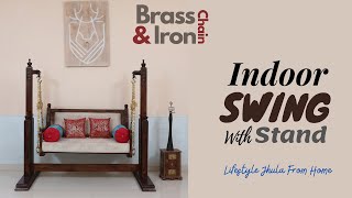 Swing with stand ( wooden Jhula ) — BUJI | Jhula From Home | Royal Ambience