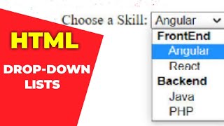 HTML DROP DOWN LISTS @EMECHI CODE