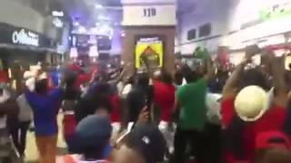 Haita celebrate Jamaica win aganist USA