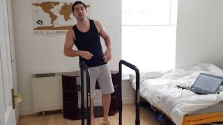 Doing The Triple Threat Calisthenics chest and triceps workout set