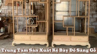 kệ gỗ bày đồ bày rượu, đồ sứ, tượng gỗ, kê cây làm theo kích thước