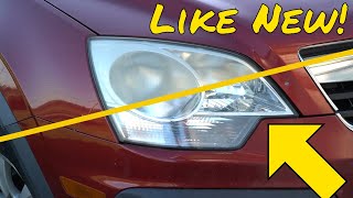 Quickly and Easily repair foggy or yellowed headlights using Mothers Mag and Aluminum Polish!