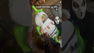 ALIEN RIZZ #fyp #fypシ゚viral  #aliencostume #inflatable #rizz #shorts #funnyshorts #shortsfeed #sigma