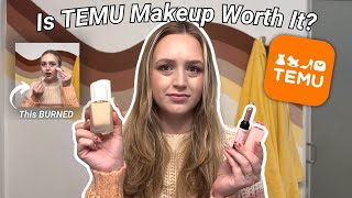 *UNSPONSORED* TEMU Makeup Review 💄 | I Deeply Regret This (so does my skin)