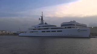 Vava II Bertarelli's superyacht (built by Devonport Yachts), in Ft. Lauderdale.