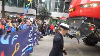 Lord Mayors Show London, 9/11/24,Dutch band and National Farmers Union, in Cheapside City of London.