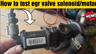 How to test egr valve solenoid/motor vauxhall