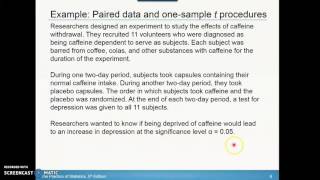 8.3 Matched Pairs Tests Part 1