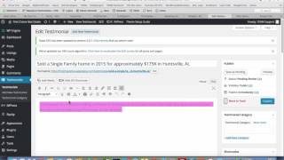 Wordpress Tutorial: Publishing a testimonial submitted