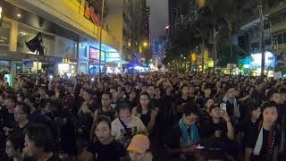 Hong Kong protesters marching against the extraditon to China bill