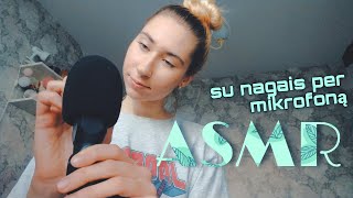 ASMR lietuviškai | Su nagais per mikrofoną💅🏻🎙️ | Scratching mic cover