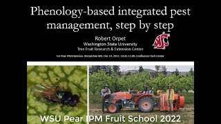 Phenology-based integrated pear pest management step by step