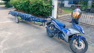 Motorbike trailer for kayak