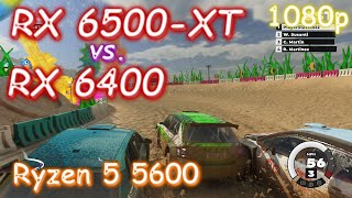 RX 6500-XT vs. RX 6400 - DIRT 5 - 1080p