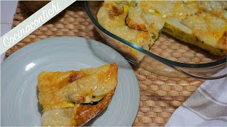 Tortilla al horno | con patata y calabacín