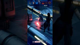 🙏Rey saved by clutch Lando disabler🙏 #starwars #gaming #battlefront2 #clips