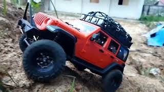 1/12 Scale RC Jeep Rubicon Offroad Driving | MN128