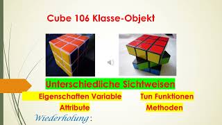 Cube 106 Klasse Objekt Java Typen von komplexen Daten Verallgemeinerung der Objekte